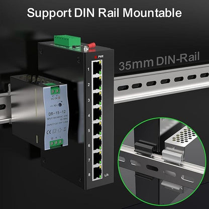 8 Port Gigabit Industrial Switch – In Use