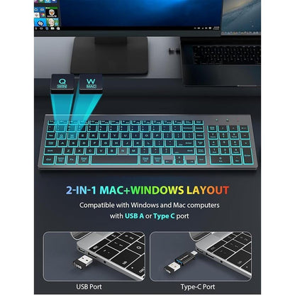 Keyboard Mouse: Sablute Wireless Keyboard and Mouse Combo – Close-up Detail