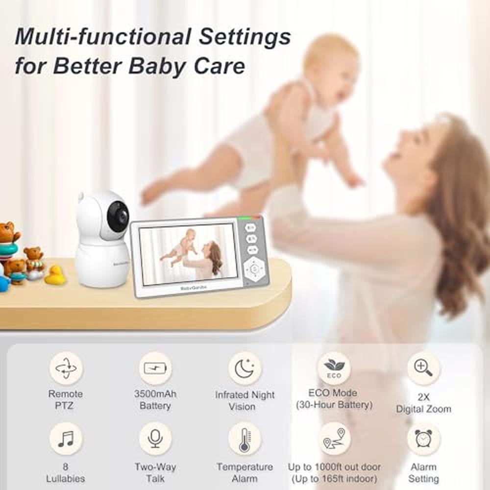 Baby Ganibs 4.3'' Video Baby Monitor with Long Range – Side View