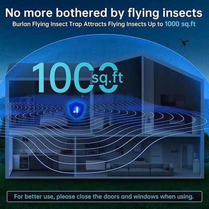 Flying Insect Trap: BURLAN Plug-in Mosquito Bug Zapper – In Use