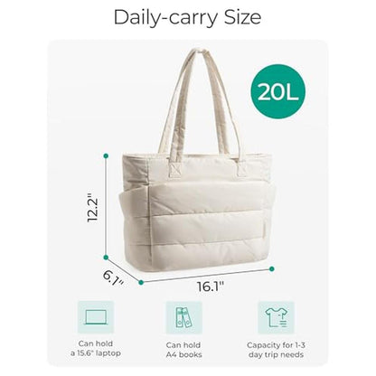 Bag Tote: BAGSMART Tote Bag for Women Lightweight Puffy – Side View