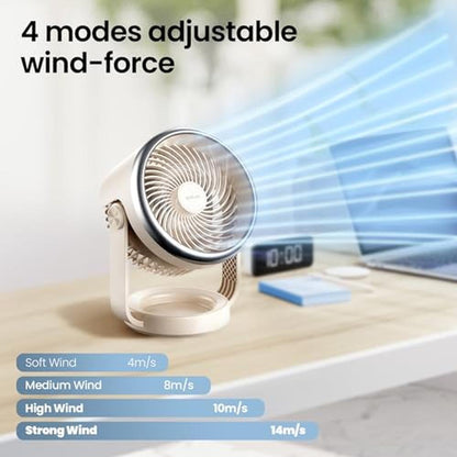 Fan Desk: 10-Inch Air Circulator – In Use