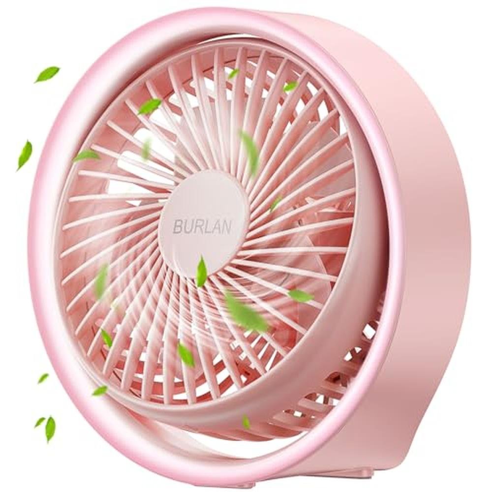 Fan Desk: Premium High-End Portable Fan with LED Light – Front View