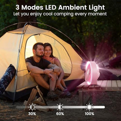 Fan Desk: Premium High-End Portable Fan with LED Light – Side View