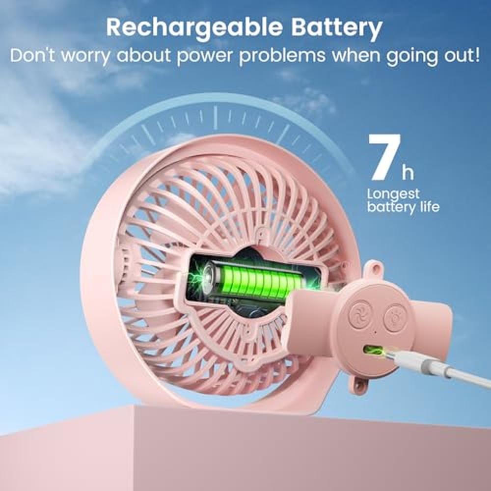 Fan Desk: Premium High-End Portable Fan with LED Light – In Use