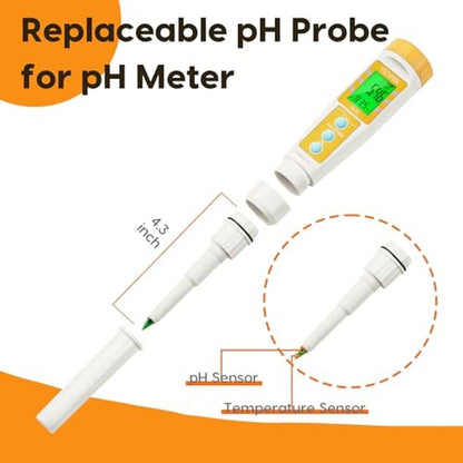 Food pH Meter Replacement Probe – Side View