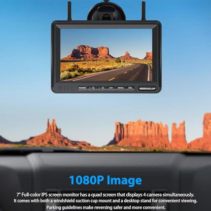 Camera Zeroxclub: ZEROXCLUB 1080P 7 Wireless RV Backup – Side View