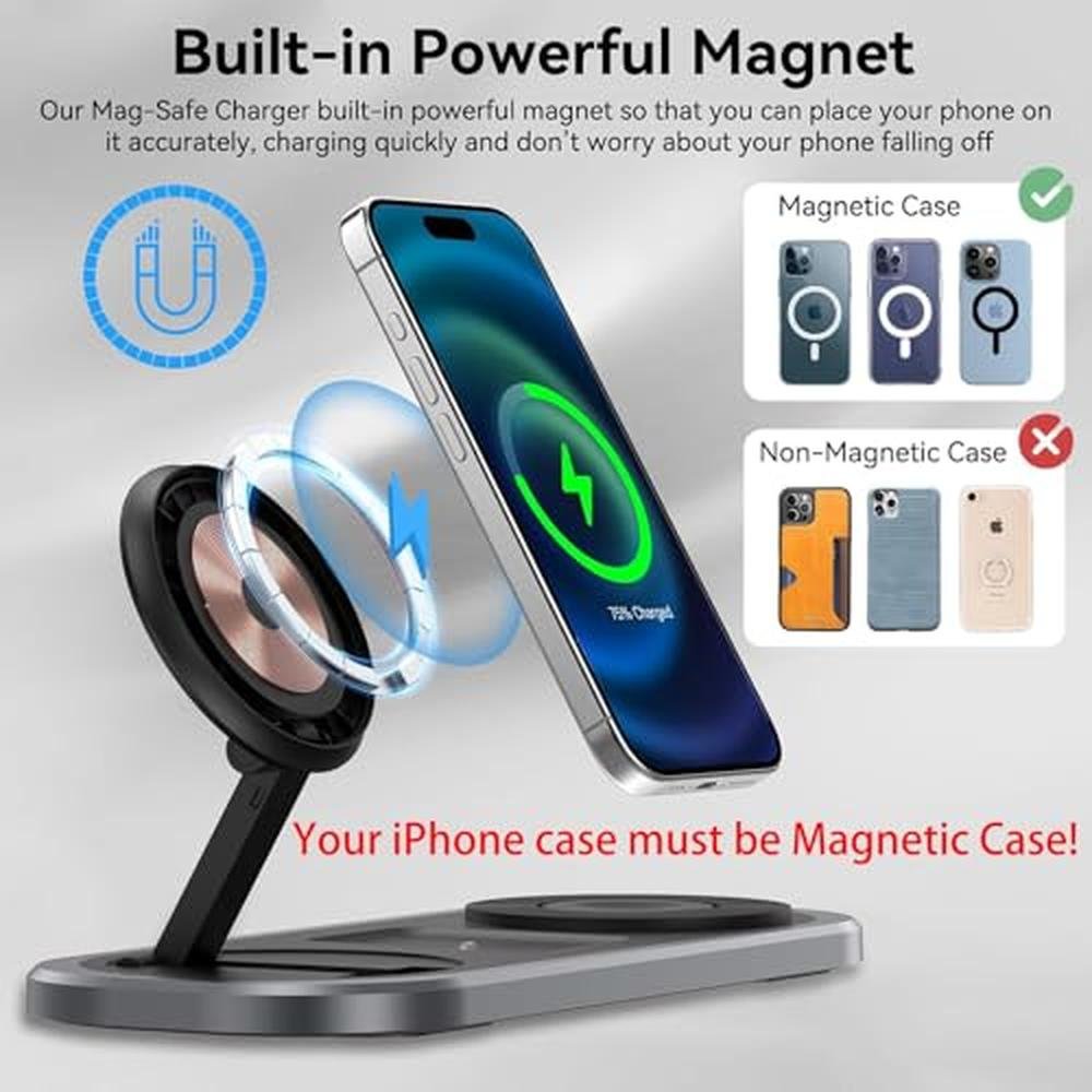 Iphone Charger: 3-in-1 Wireless Charger Foldable Charging – Packaging
