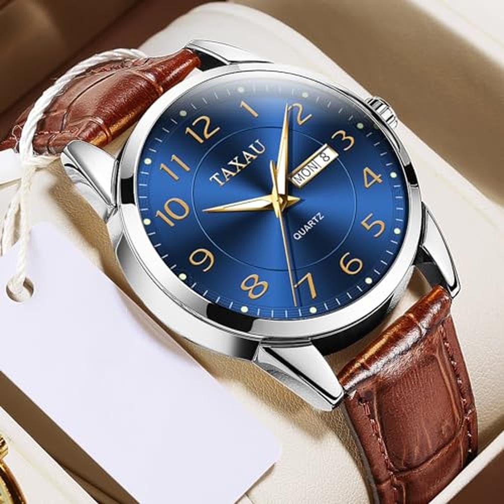 Watches Watch: Taxau Mens Wrist Watch for Man with Brown – Side View
