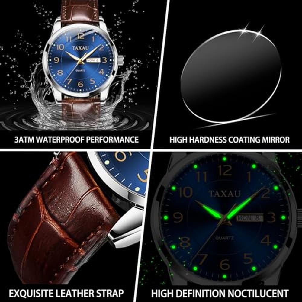 Watches Watch: Taxau Mens Wrist Watch for Man with Brown – Packaging