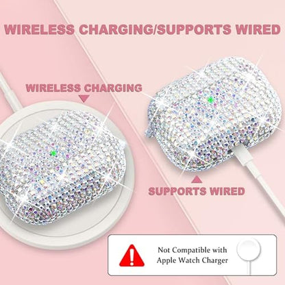 Case Ucharmbead: Compatible with AirPods Pro 2 Glitter Cute – Close-up Detail