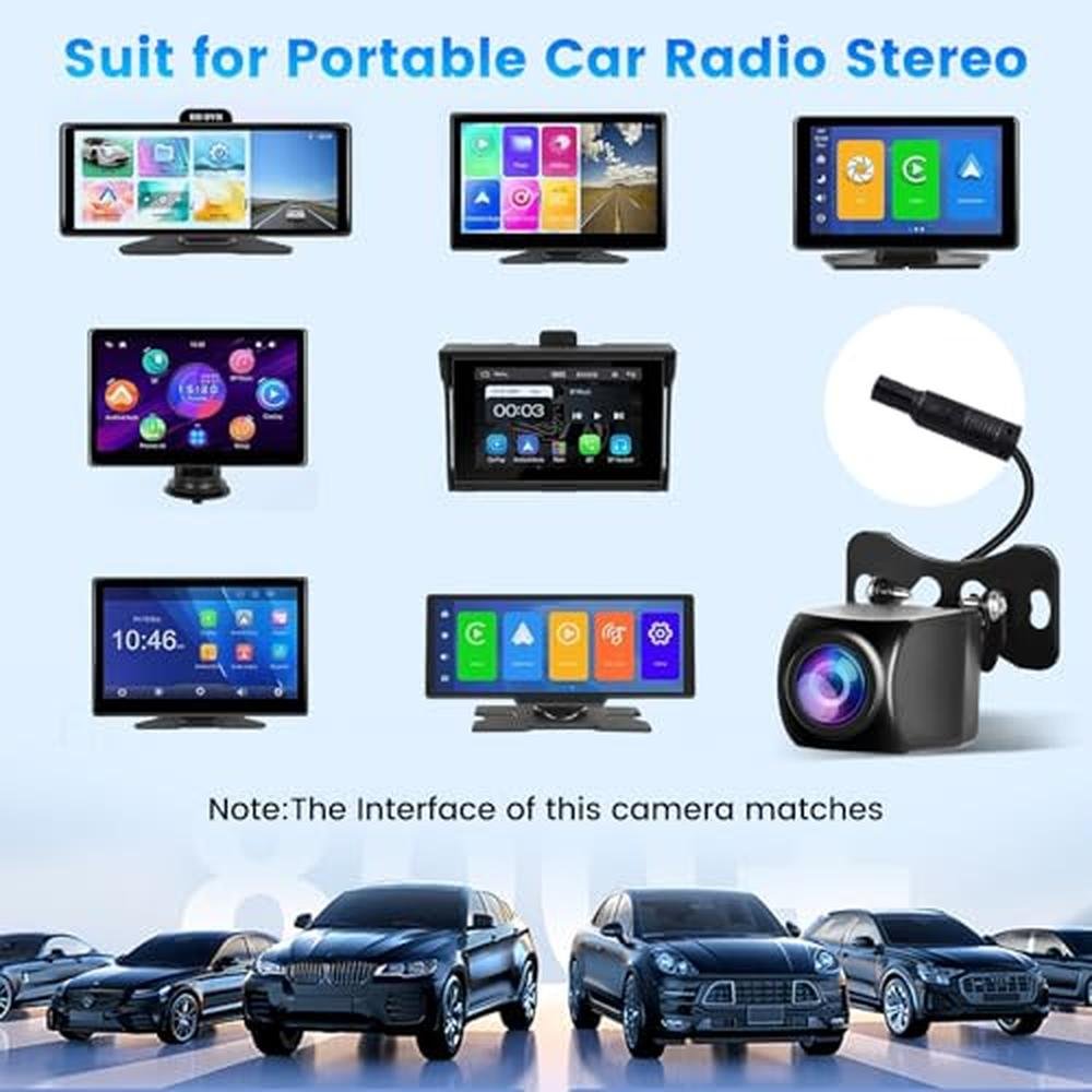 Backup Camera 5mm: Inefala AHD 1080P Portable Car Radio – Side View