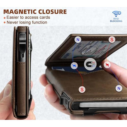 BULLIANT Men Wallet: Money Clip Wallet Slim For Gift Men – Close-up Detail