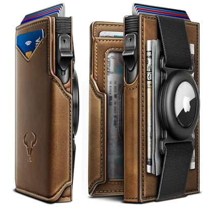 BULLIANT Men Airtag Wallet: Slim Front Pocket Wallet Money – Front View