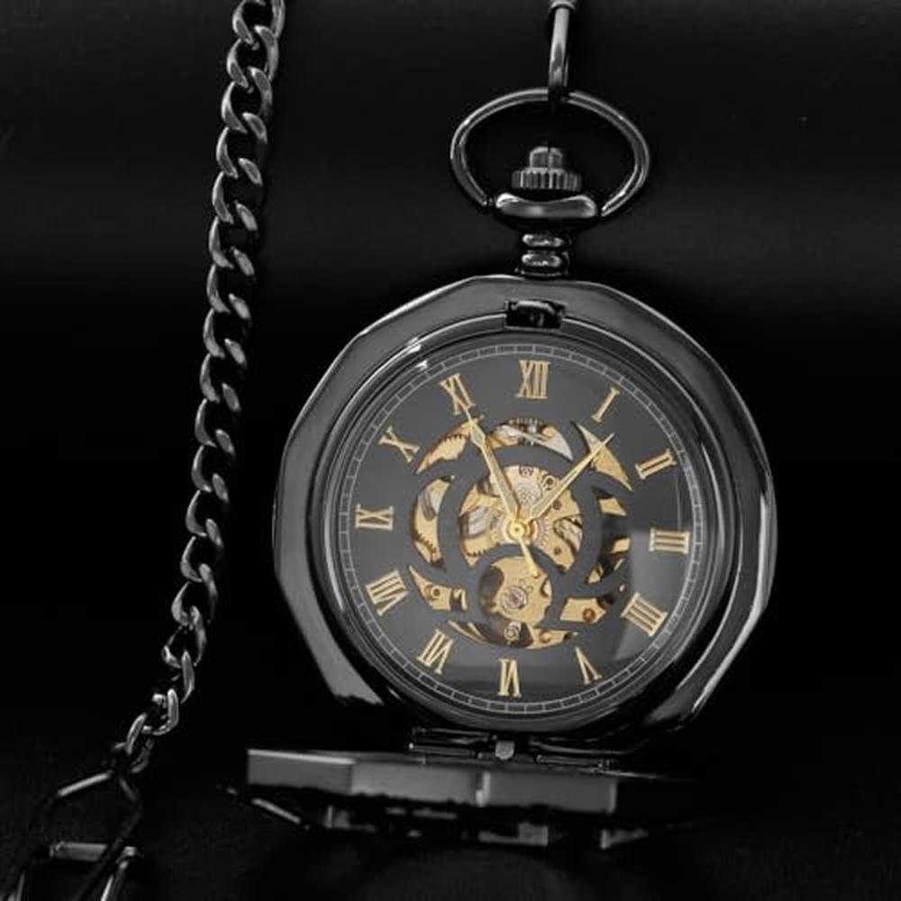 Pocket Watch: Alwesam Mechanical Pocket Watch Hollow Spider – Close-up Detail