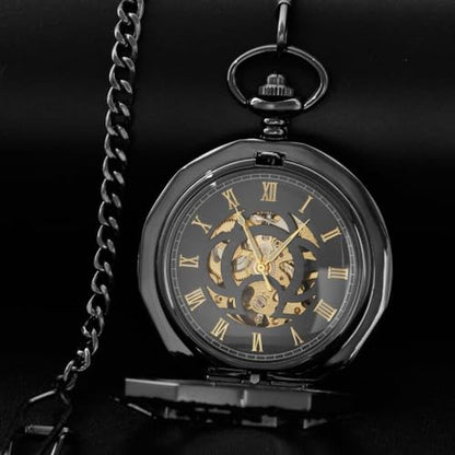 Pocket Watch: Alwesam Mechanical Pocket Watch Hollow Spider – Close-up Detail