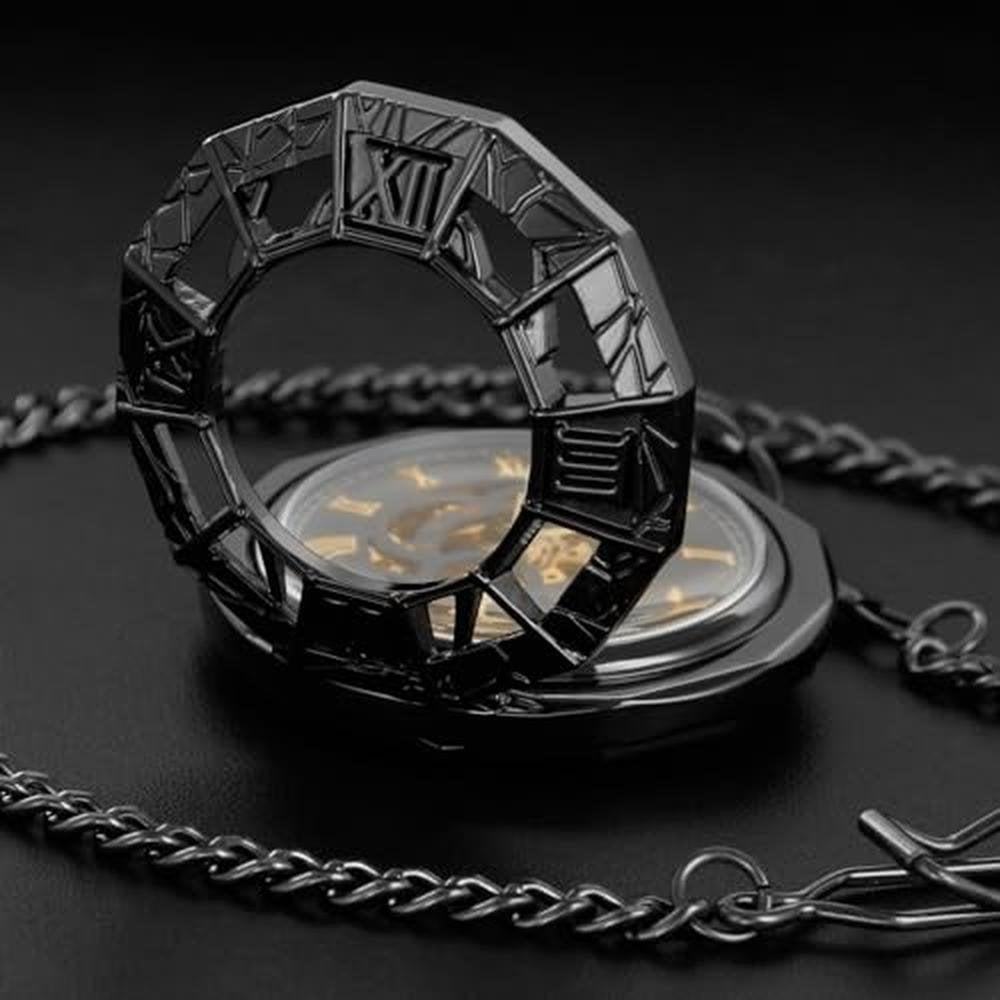 Pocket Watch: Alwesam Mechanical Pocket Watch Hollow Spider – In Use