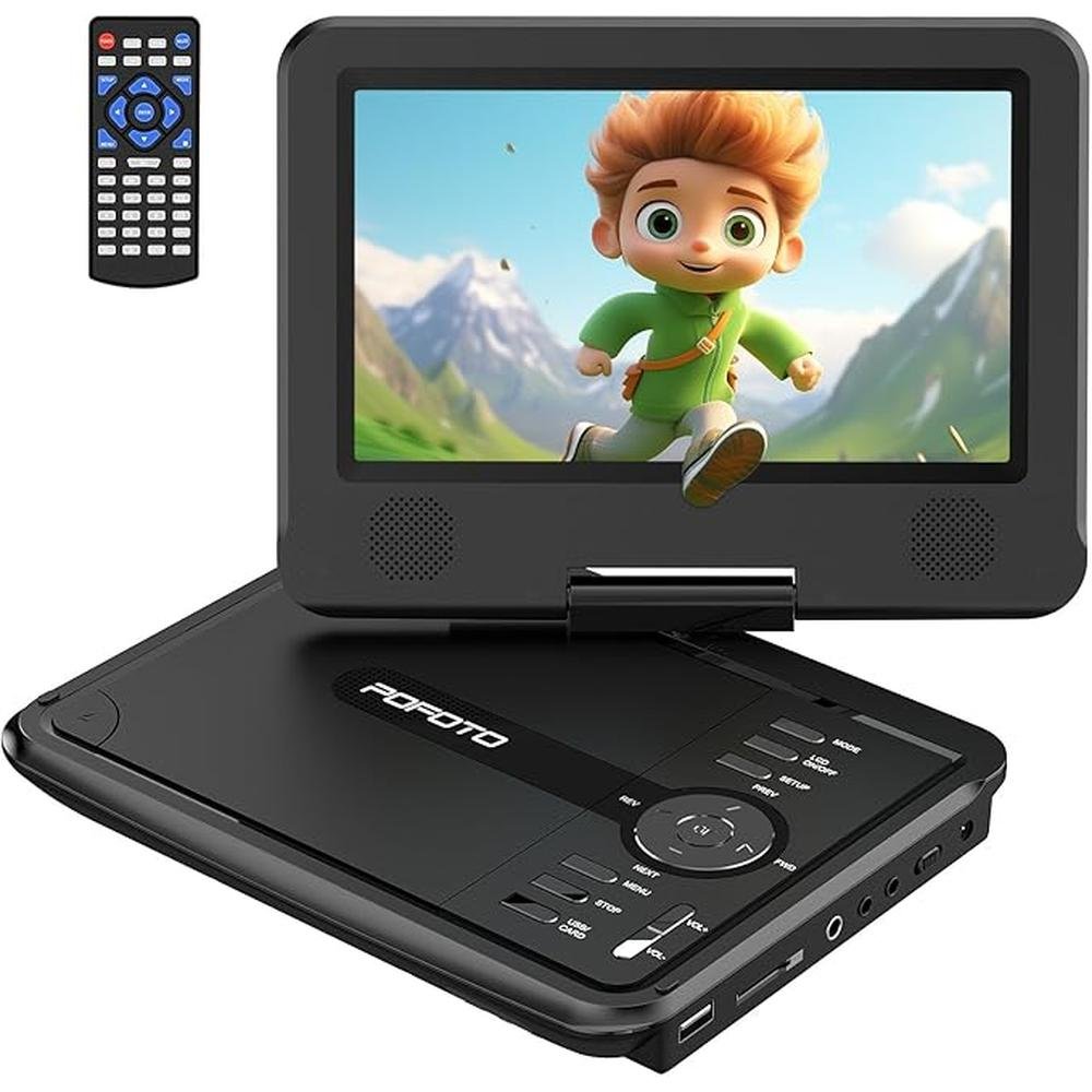 DVD Player: 9.5 Portable DVD Player for Kids and Car with – Front View