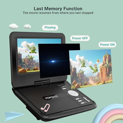 DVD Player: 9.5 Portable DVD Player for Kids and Car with – Packaging