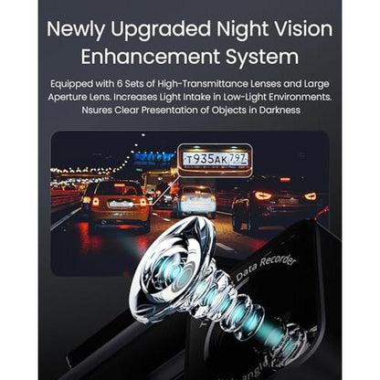 Dash Coolcrazy: COOLCRAZY 4K Dash Cam Front Built-in WiFi – Close-up Detail