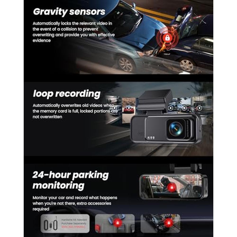 Dash Coolcrazy: COOLCRAZY 4K Dash Cam Front Built-in WiFi – Packaging