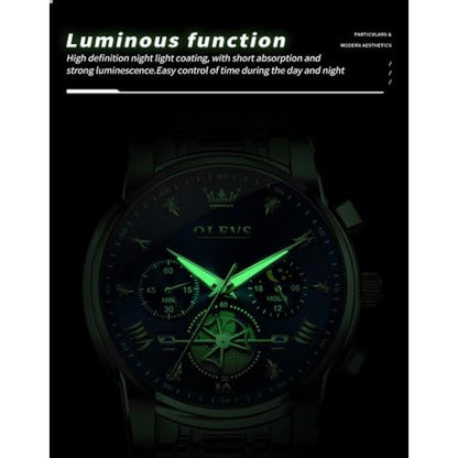 Watch OLEVS: OLEVS Blue Watch for Men Diamond Business – Packaging