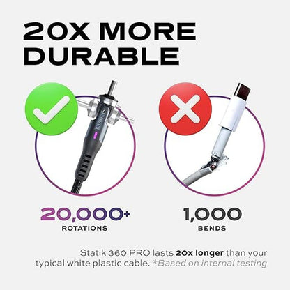Magnetic Charging: Statik 360 Pro 100W Fast Charging Cable – Side View