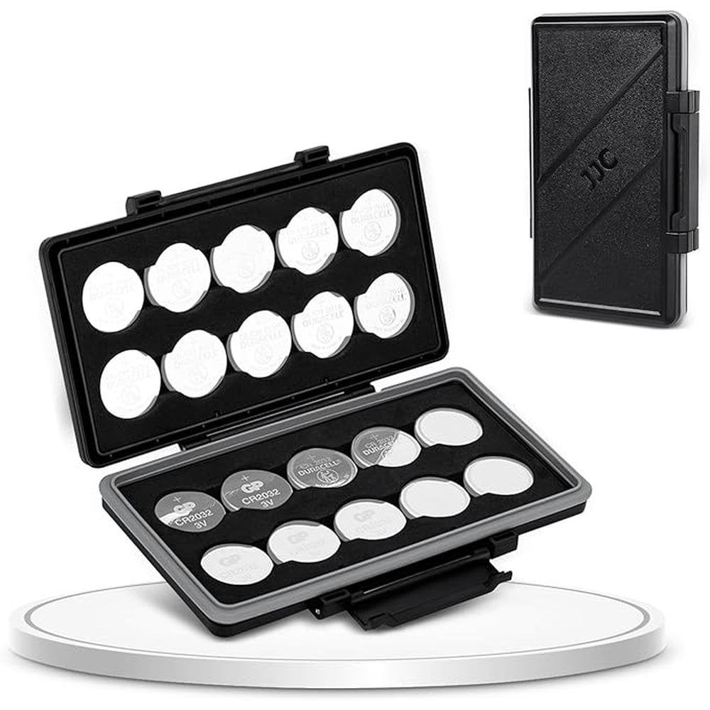 JJC CR2032 CR2025 Battery Case Holder Storage – Front View