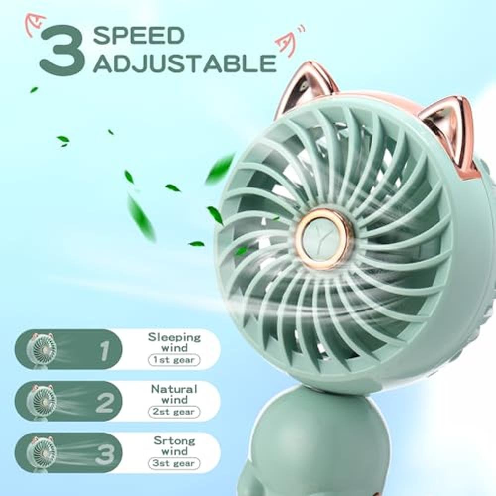 Glooglitter 4 Pcs Mini Handheld Fan – Close-up Detail