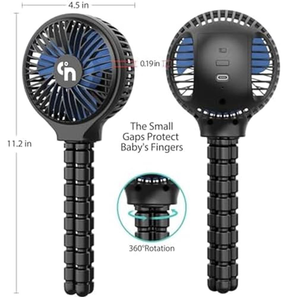 WEGA Stroller Fan: Rechargeable Portable Battery Operated – Close-up Detail