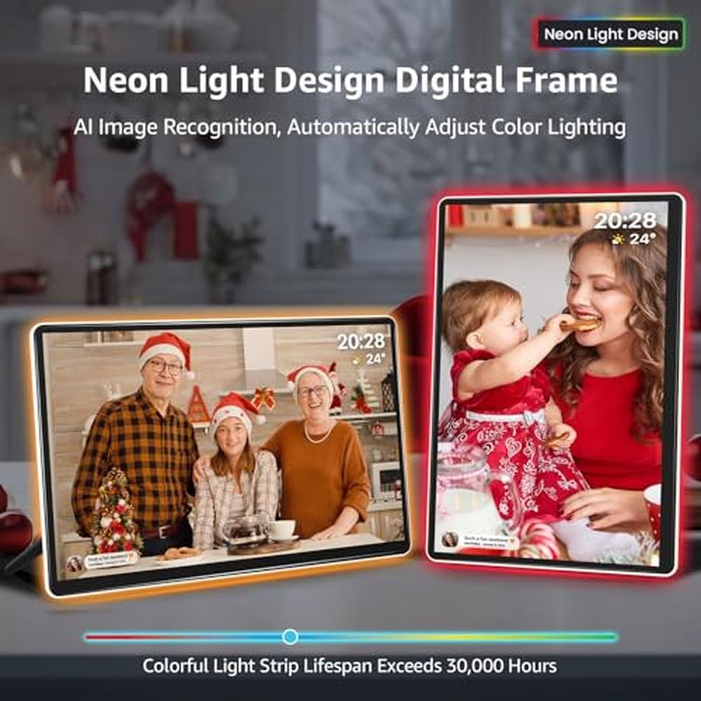 Digital Frame: ApoloSign Neon Light 14.2K FHD Display AI – Close-up Detail