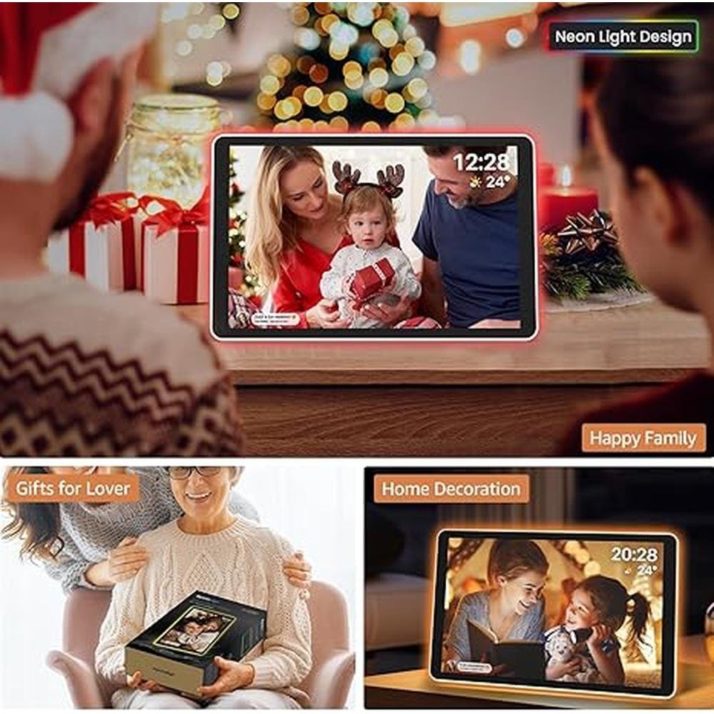 Digital Frame: ApoloSign Neon Light 10.1 HD Display AI – Side View