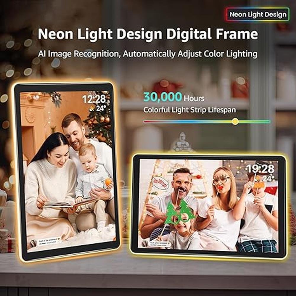 Digital Frame: ApoloSign Neon Light 10.1 HD Display AI – Close-up Detail