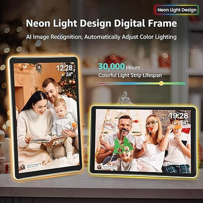 Digital Frame: ApoloSign Neon Light 10.1 HD Display AI – Close-up Detail
