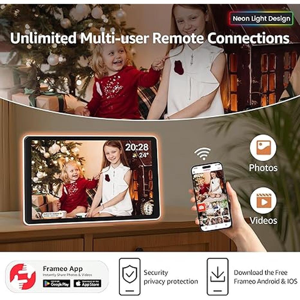 Digital Frame: ApoloSign Neon Light 10.1 HD Display AI – In Use