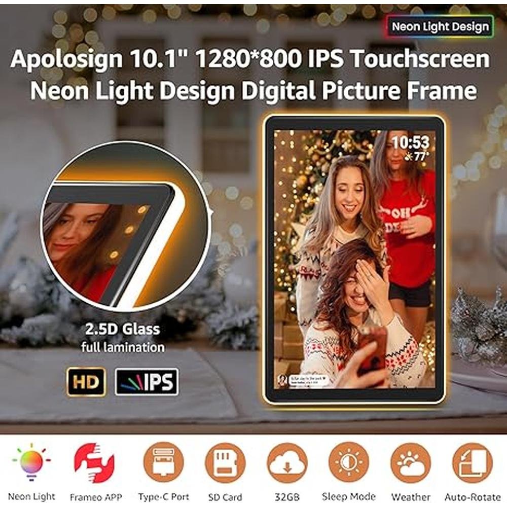 Digital Frame: ApoloSign Neon Light 10.1 HD Display AI – Packaging