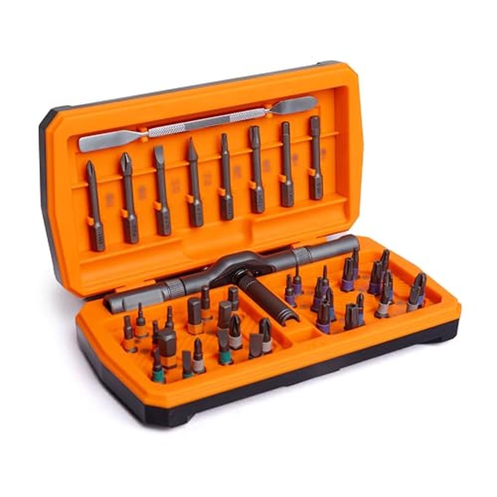 Screwdriver Set: ANVANNA Ratchet Magnetic Screwdriver Set – Front View