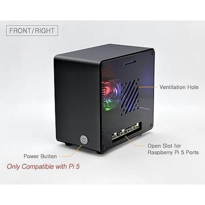 Case Electrocookie: ElectroCookie Raspberry Pi 5 Case – Close-up Detail