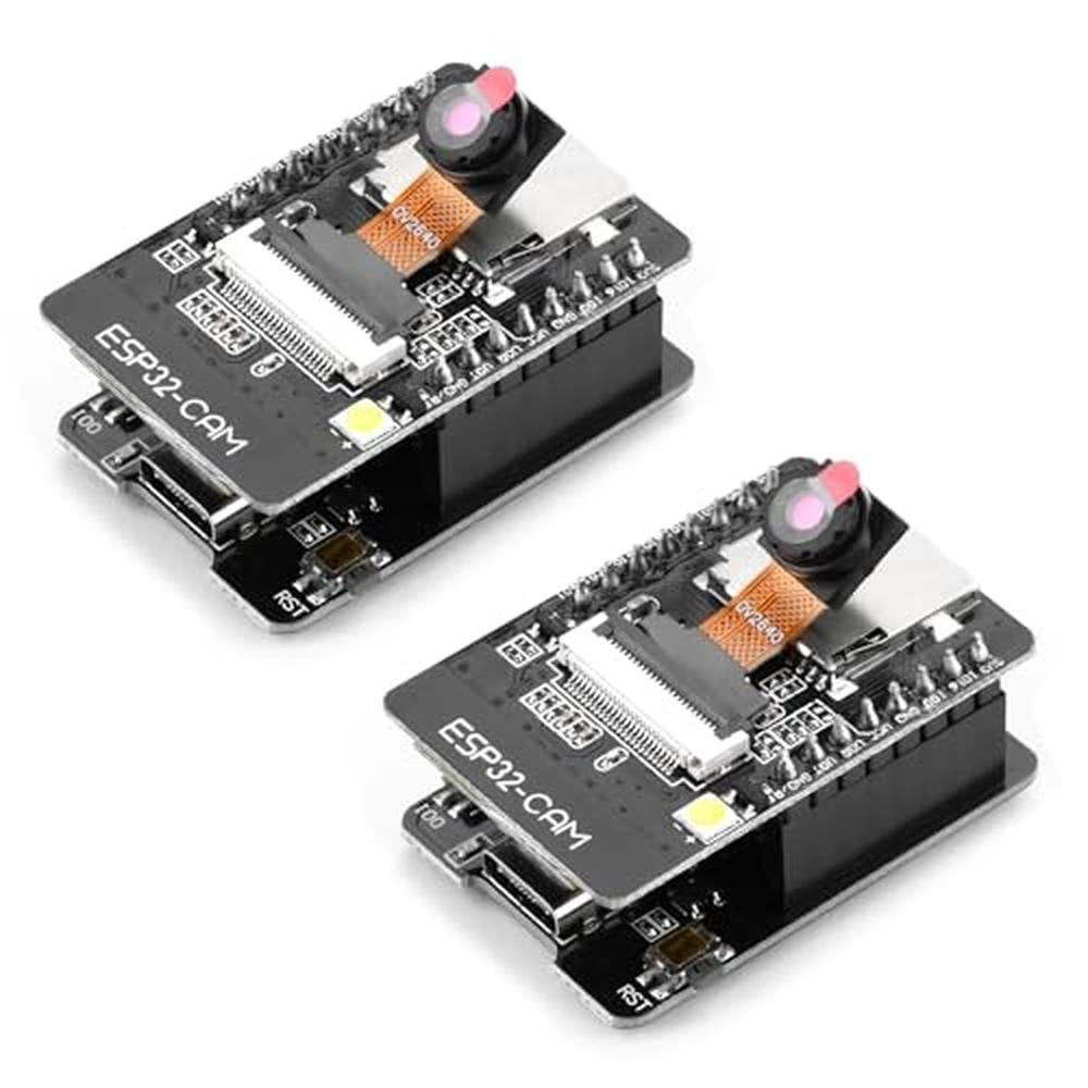 ESP32 Board: 2Pcs ESP32-CAM-MB Development Board with 2MP – Front View