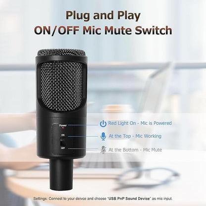 Microphone Podcast: LOKUKA PC-USB-Microphone Condenser Mic – In Use