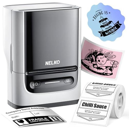 Printer Label: Nelko PM220 Bluetooth Label Printer 2-Inch – Front View