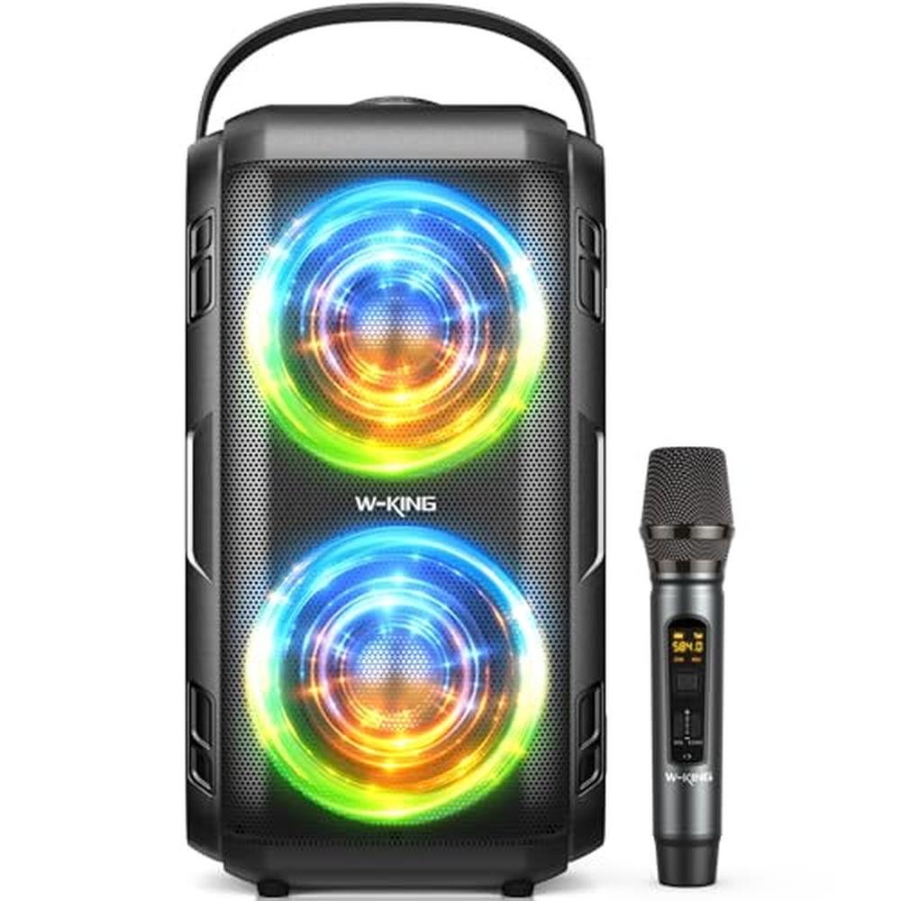 Bluetooth Speaker: W-KING 80W Portable Loud Party Speaker – Front View