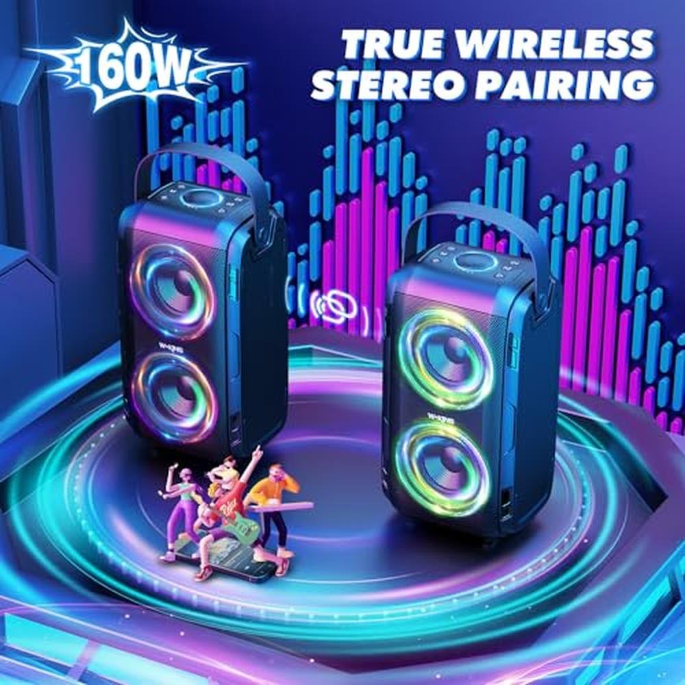 Bluetooth Speaker: W-KING 80W Portable Loud Party Speaker – Packaging