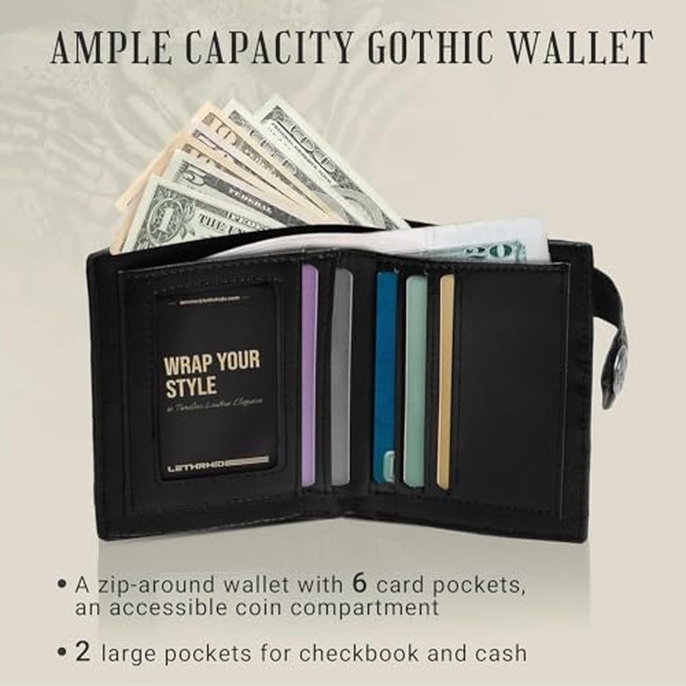 ZEKEE Skull Gothic Chain Wallet Leather – Packaging