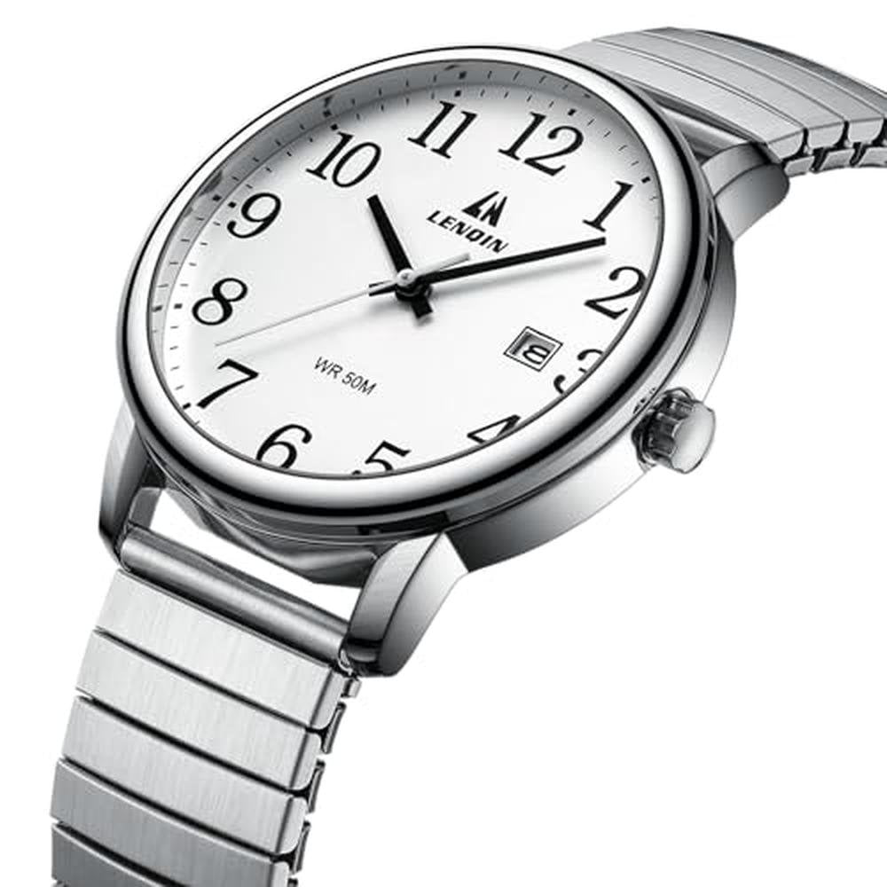 LN LENQIN Mens Watches: Easy Read Analog Quartz Sport – Close-up Detail