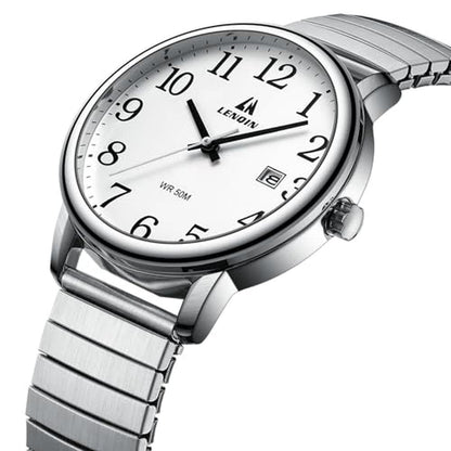LN LENQIN Mens Watches: Easy Read Analog Quartz Sport – Close-up Detail