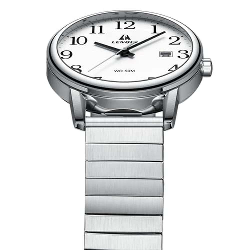 LN LENQIN Mens Watches: Easy Read Analog Quartz Sport – In Use