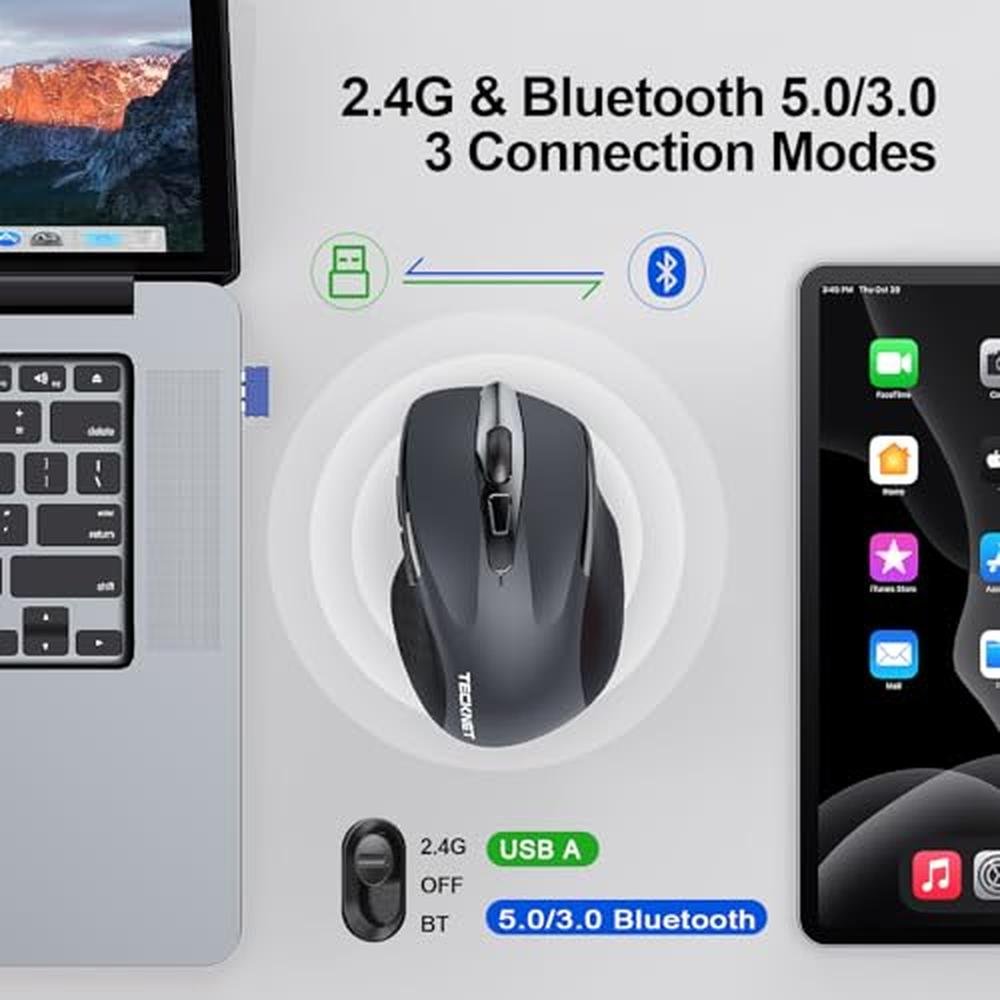 High-Performance Wireless Mouse – Side View