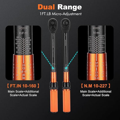 Torque Wrench: 1-2 Inch Drive Torque Wrench Set 22pcs – Close-up Detail