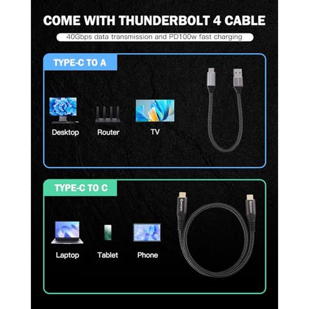 Enclosure Thunderbolt 4: Premium NVMe M.2 SSD Enclosure – In Use